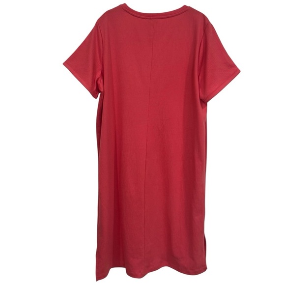 Jessica Simpson Pink Textured Midi Summer Spring Dress Women’s Size XL - Picture 5 of 12